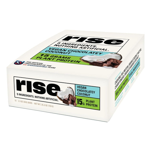 Chocolately Coconut Rise Pea Protein Bar - 15g Protein, 5 Whole Food Ingredients, Non-GMO, Gluten-Free, Soy-Free
