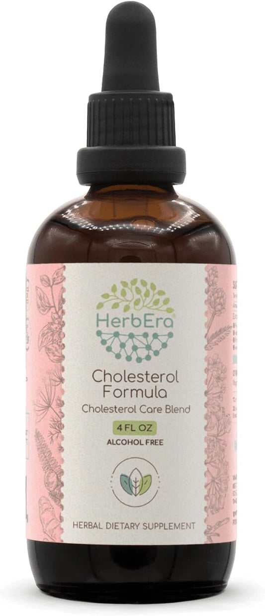 Cholesterol Care Blend Alcohol-Free Extract Tincture with Artichoke, Hawthorn, Fennel, Turmeric, Ashwagandha, Amla - 4 Fl Oz