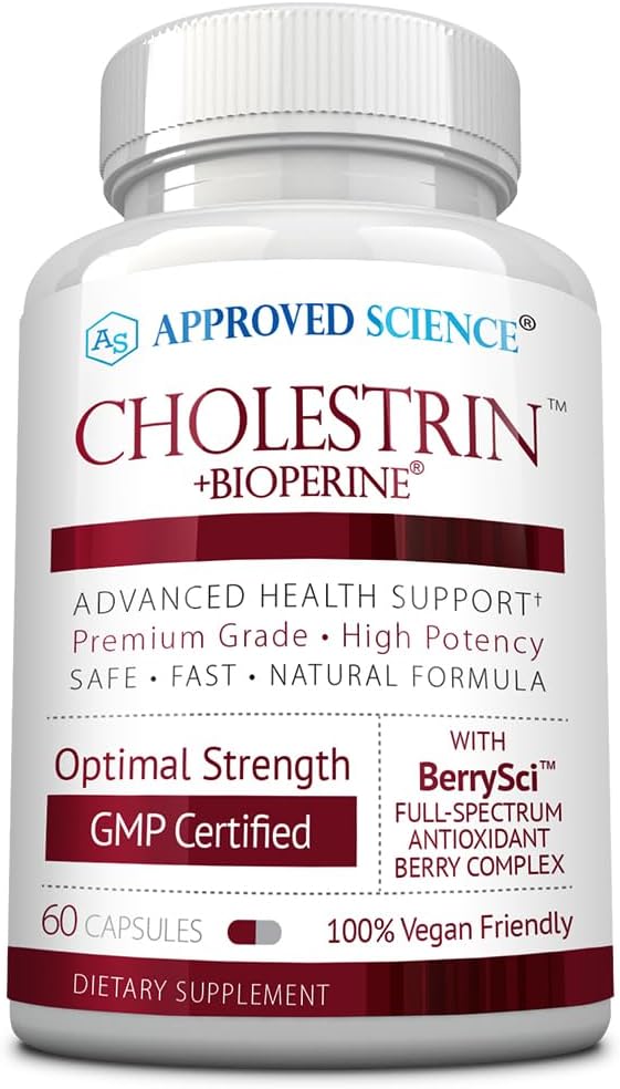 Cholestrin by Approved Science - Supports Healthy Lipid Levels with Antioxidants, Berberine, and BioPerine - 60 Capsules - USA Made