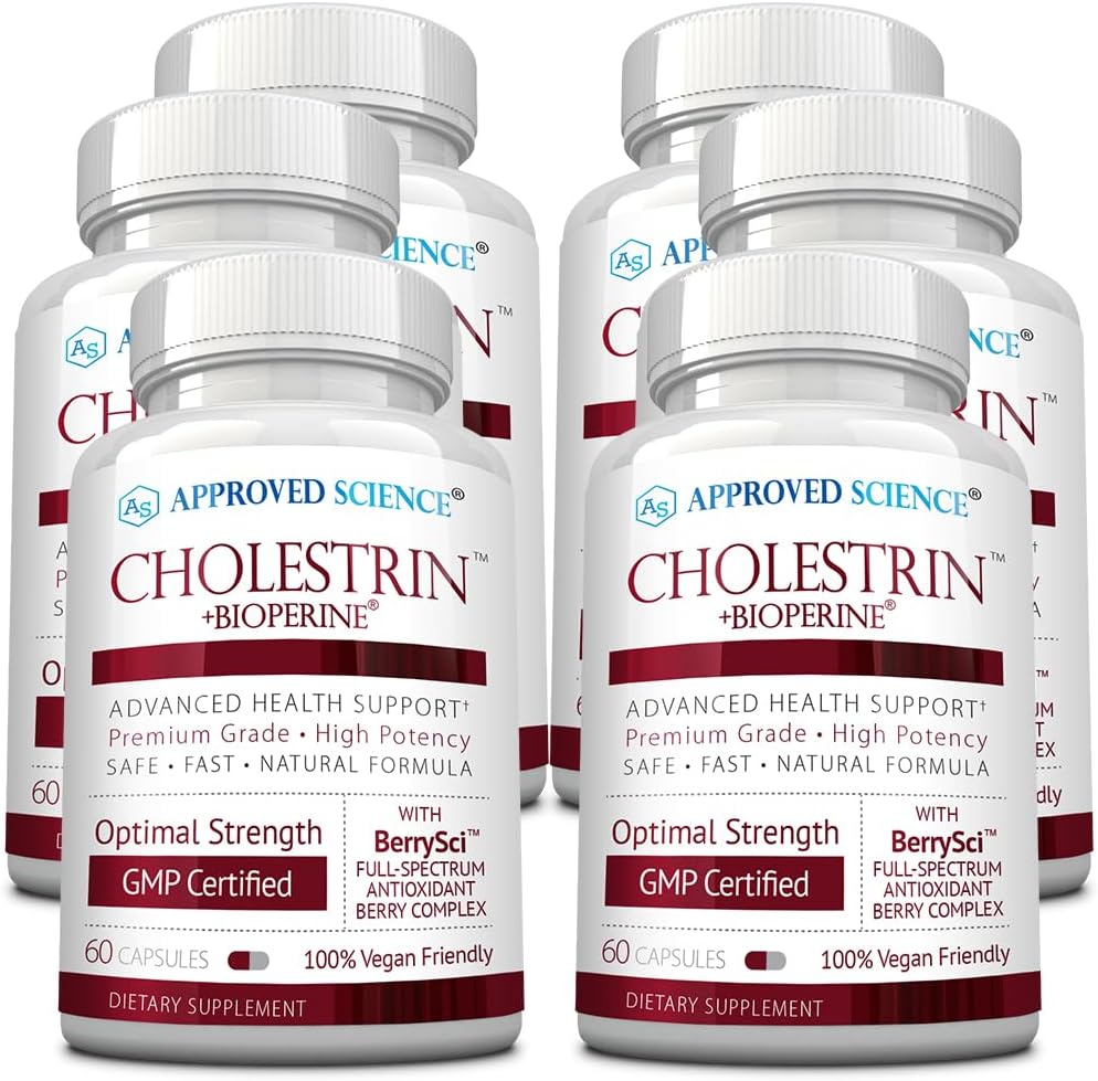 Cholestrin Capsules - Lipid Level Support with Antioxidants, Lecithin, Berberine HCL, Berries, BioPerine - 360 Caps - USA Made