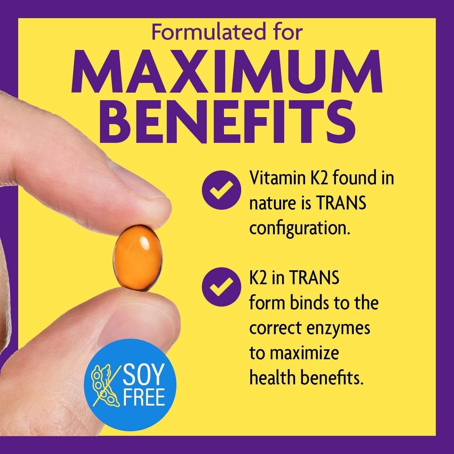 Choline Bitartrate 550mg & Vitamin K2 Bundle - Memory & Brain Health Support - 100 Capsules Choline + 90 Softgels Vitamin K2 - Cognitive Boost*