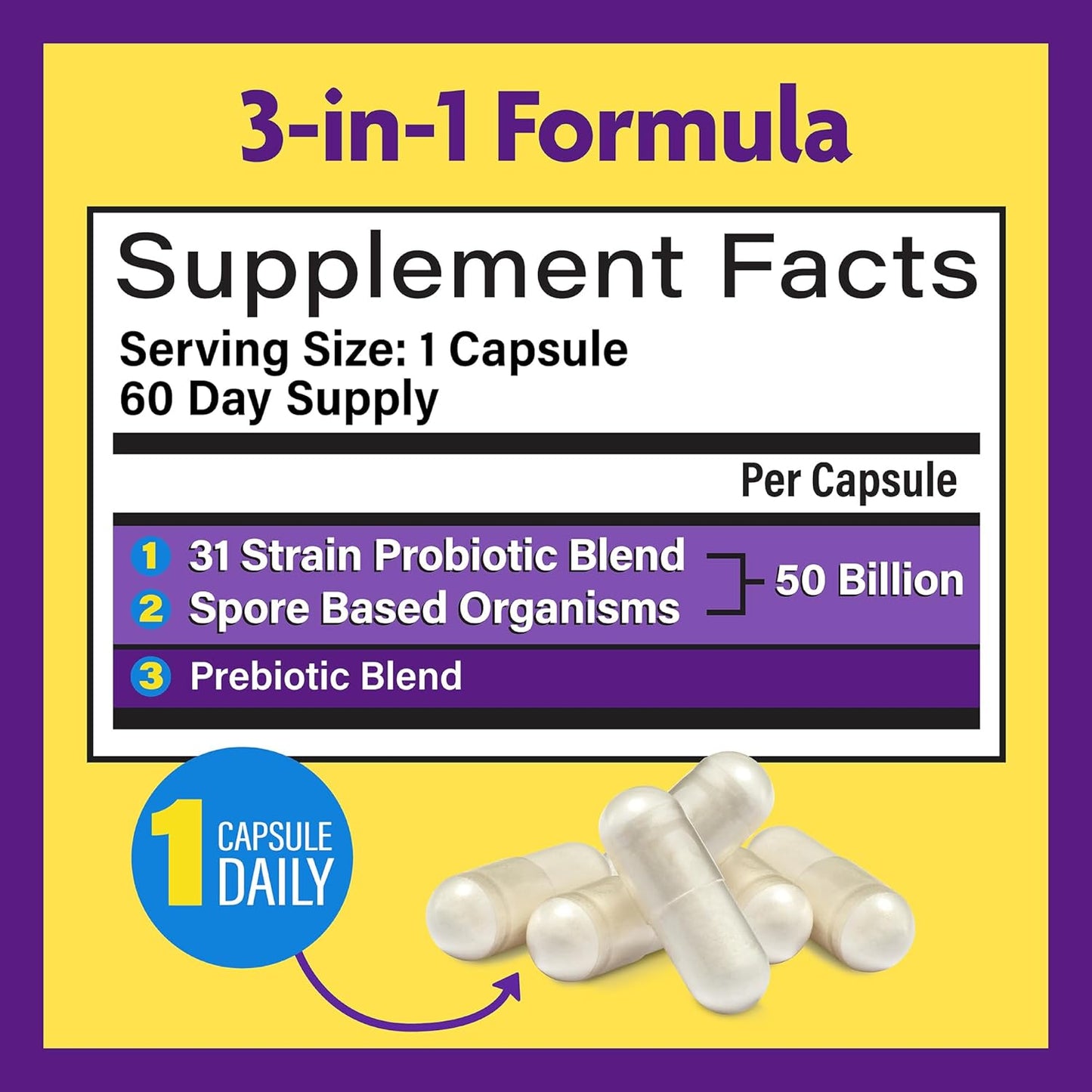 Choline & Multi Probiotic Bundle: Choline Bitartrate & Multi Strain Probiotics for Memory, Mood, Brain Health & Cognitive Support