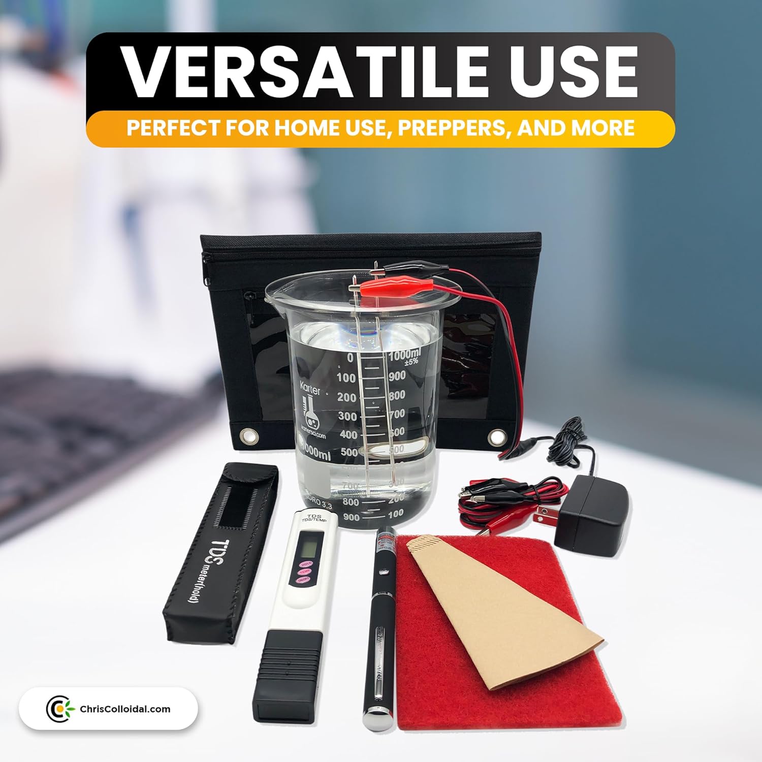 Chris Colloidal Silver Generator Kit - 99.99% Pure Wire, Easy DIY at Home with Distilled Water!