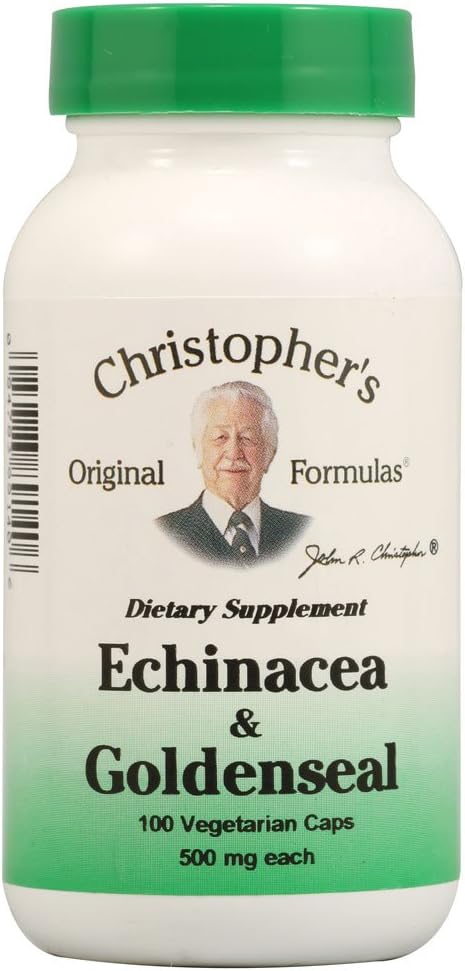 Christopher's Echinacea and Goldenseal Capsules - 100 Veggie Caps