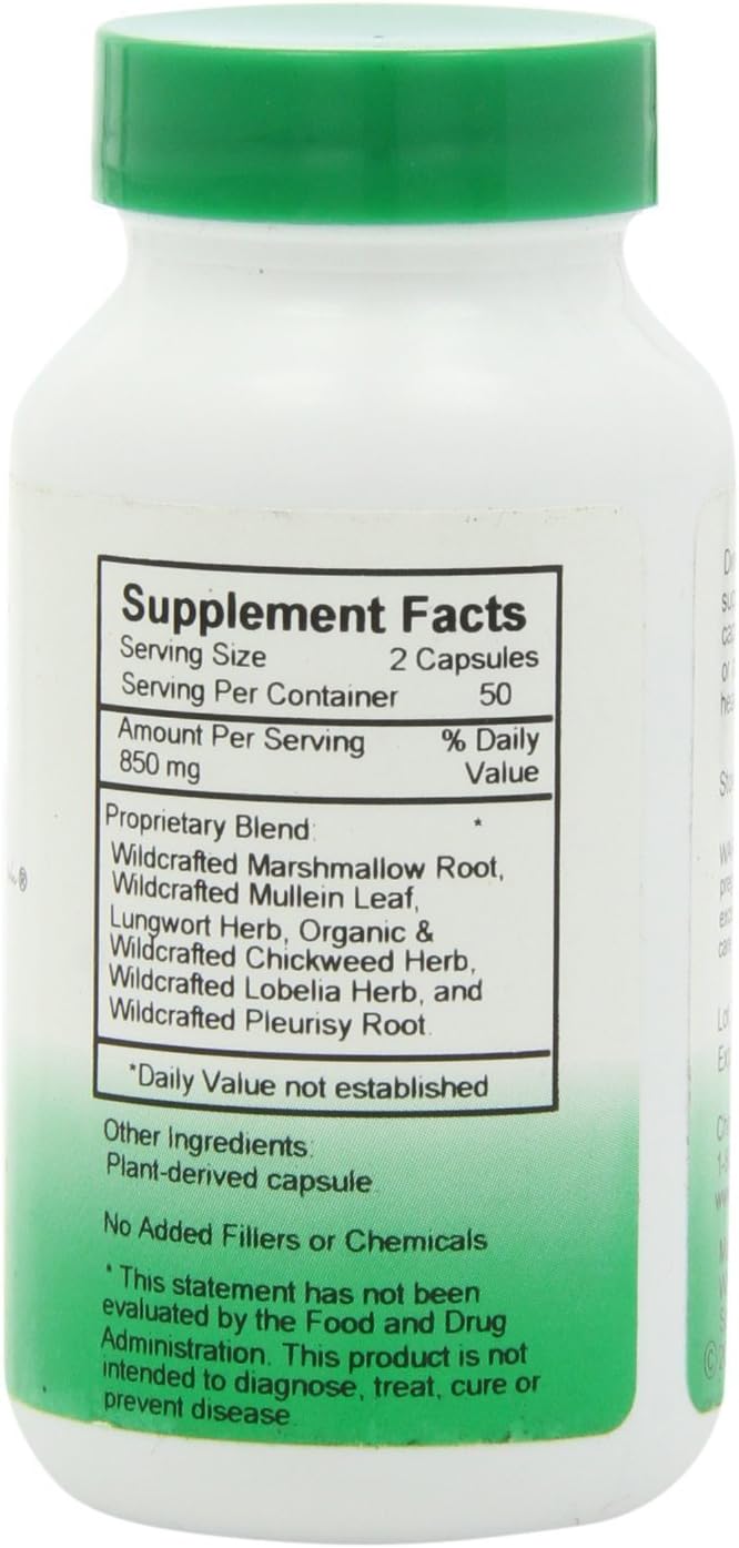 Christopher's Lung and Bronchial Support Supplement - 100 Capsules - 450mg Vegan Formula