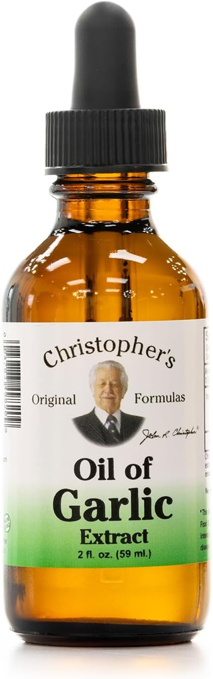 Christopher's Original Formulas Cold-Pressed Garlic Oil Extract - 2 Ounces - Pure Liquid Supplement - Pack of 1