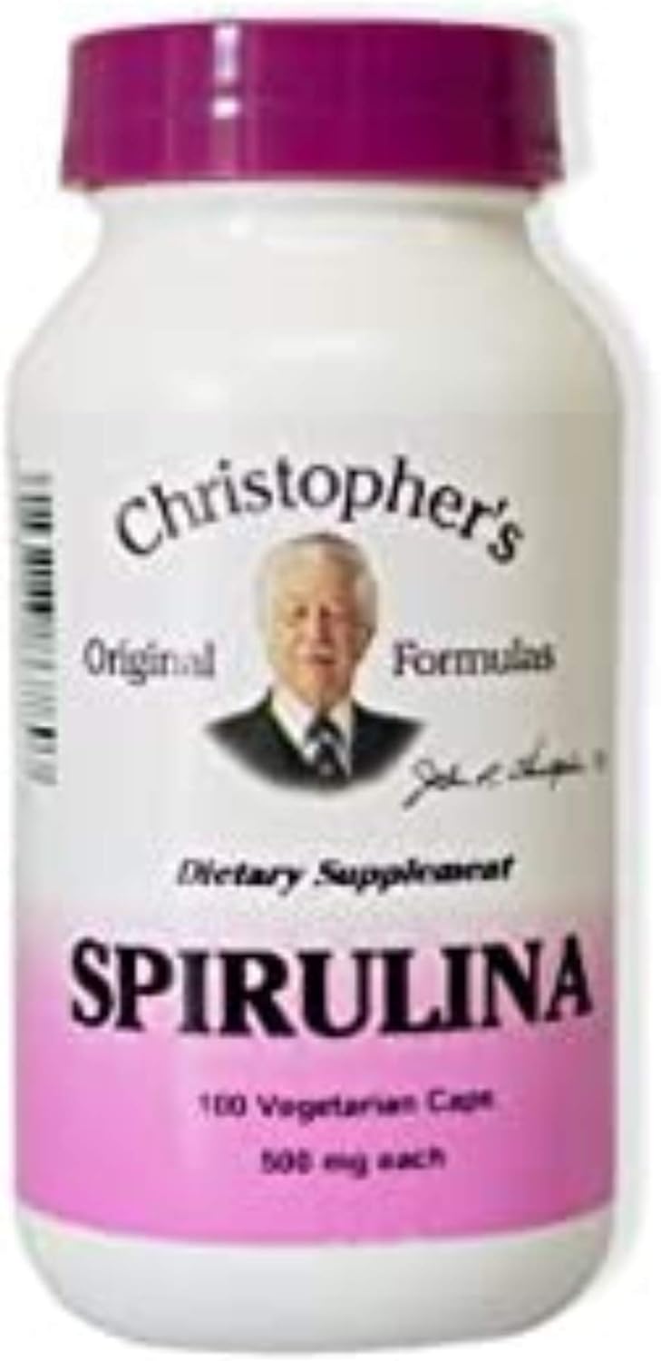 Christopher's Original Formulas Spirulina Supplement - 100 Vegetarian Capsules
