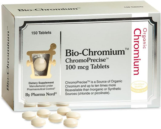 ChromoPrecise Organic Chromium Supplement | Enhanced Absorption Formula | 100mcg | Prevent Cravings | Pharmaceutical Grade (150 tablets)