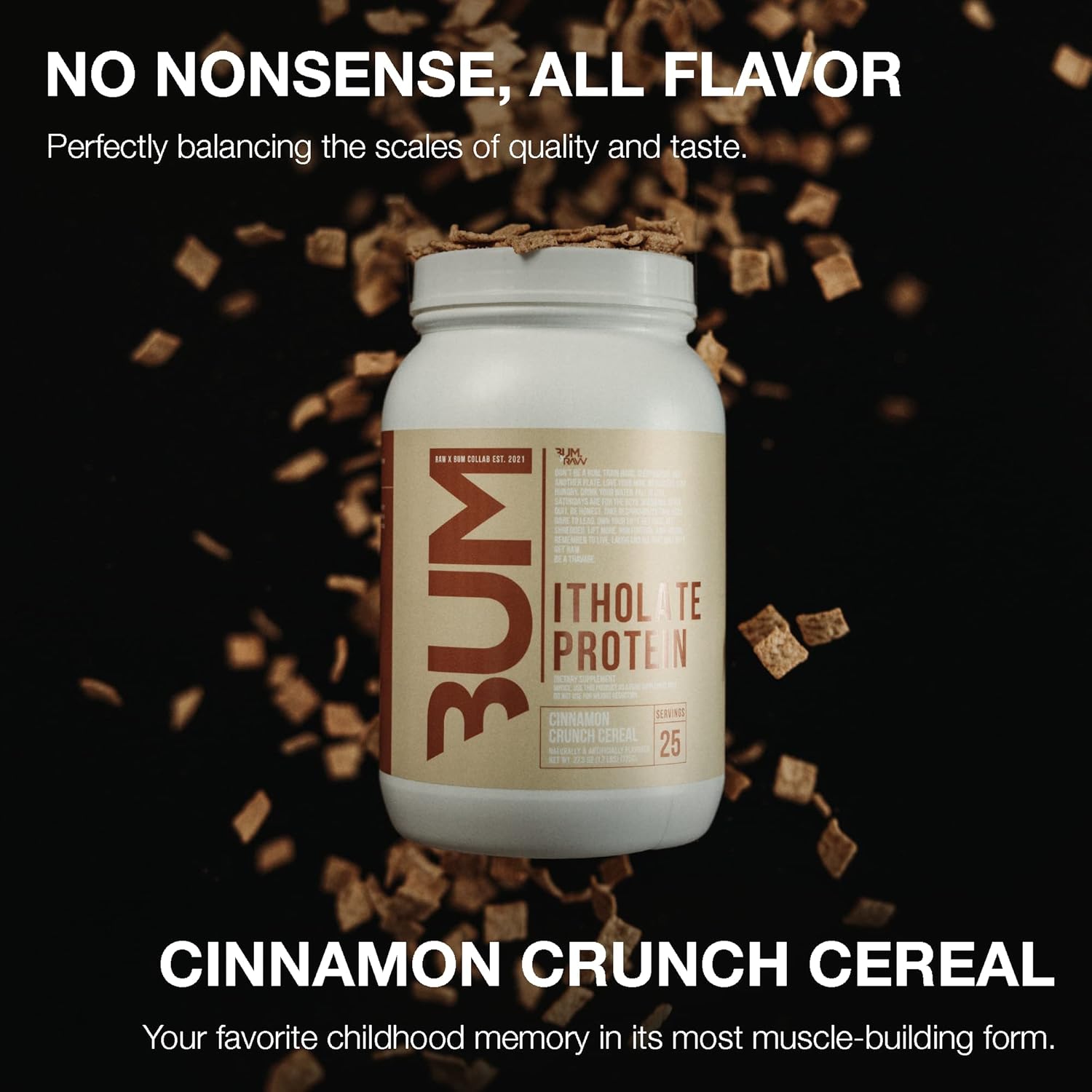 Cinnamon Crunch Grass-Fed Whey Isolate Protein Powder for Muscle Growth & Recovery - Naturally Flavored - 25 Servings - BoostGo Australia