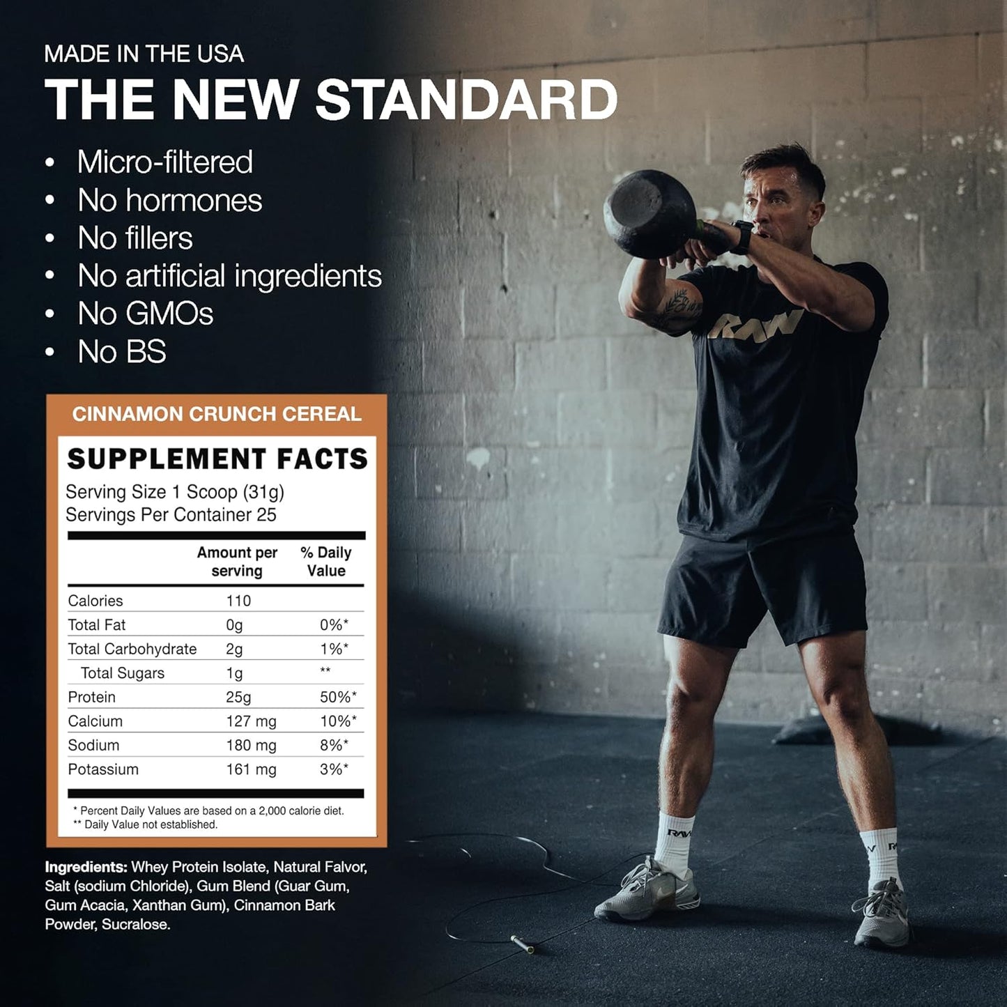 Cinnamon Crunch Grass-Fed Whey Isolate Protein Powder for Muscle Growth & Recovery - Naturally Flavored - 25 Servings - BoostGo Australia