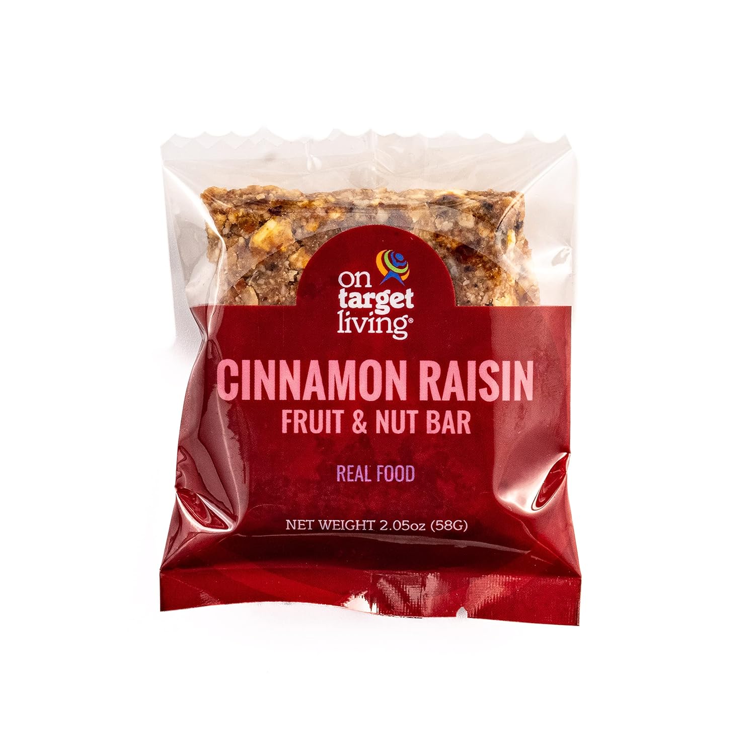 Cinnamon Raisin On Target Living Food Bar 12 Pack - Nutrient-Rich Snack Bars for Healthy Living