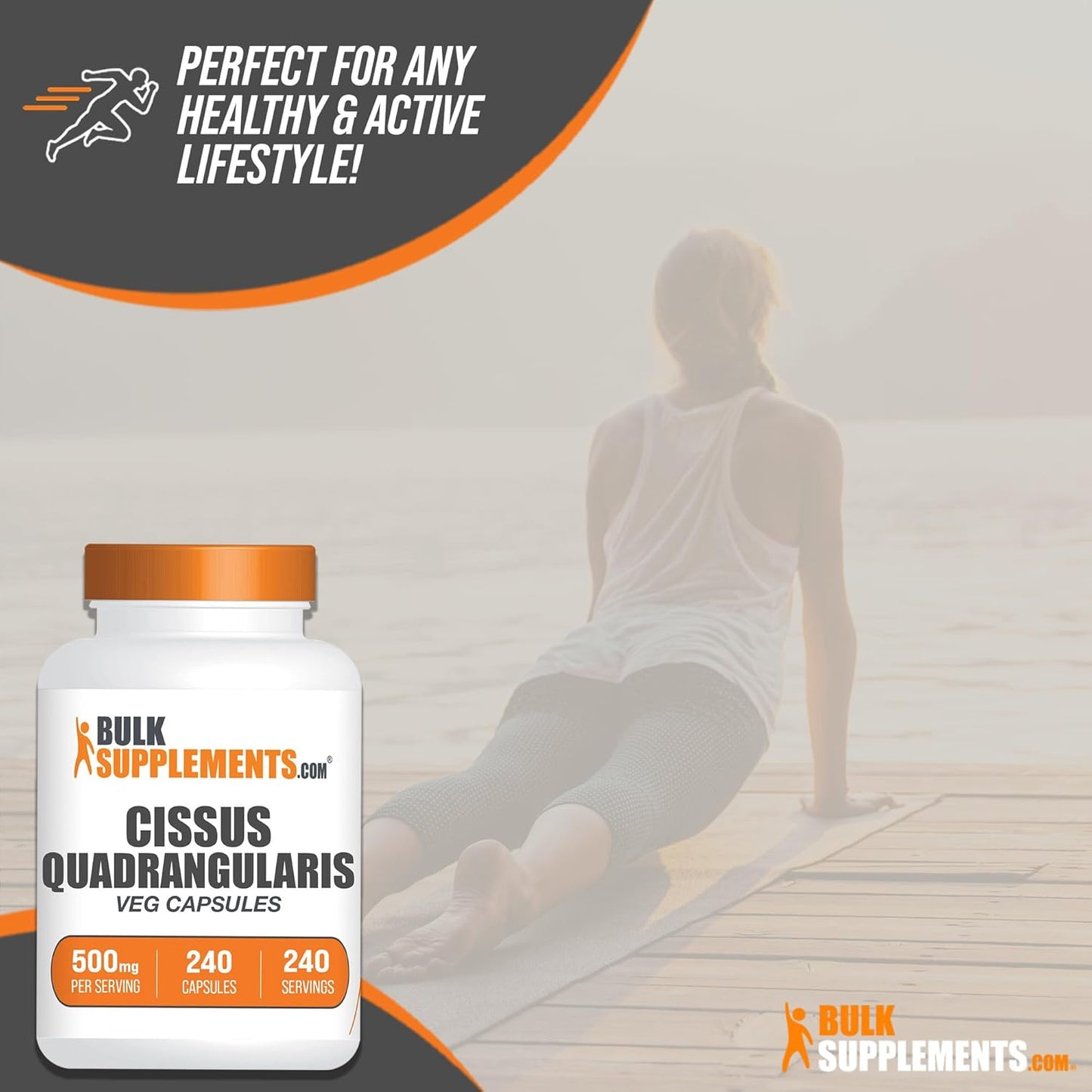 Cissus Quadrangularis Extract Capsules - 240 Vegetarian Capsules, Gluten-Free - BulkSupplements.com