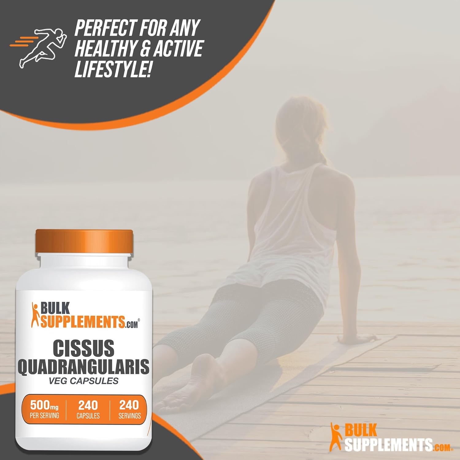 Cissus Quadrangularis Extract Capsules - 240 Vegetarian Capsules, Gluten-Free - BulkSupplements.com