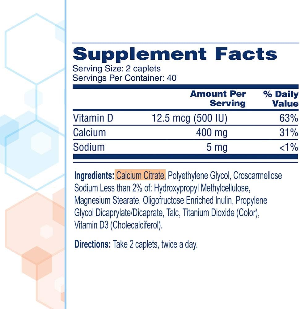 Citracal Calcium Citrate + D3 Petites Tablets - 800 ct, 4-Pack