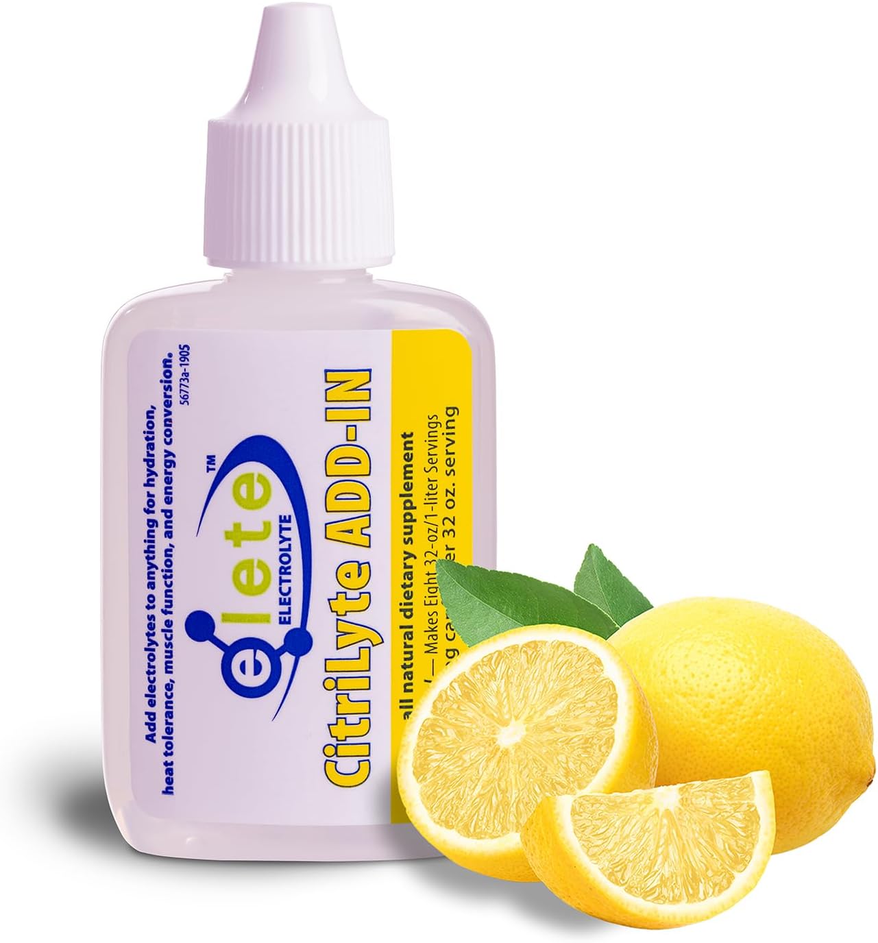 CitriLyte Electrolyte Add-in Drops | Hydration Solution with Sodium, Magnesium, Potassium & Trace Minerals | Lemon Flavor | Cramp Relief | 24.6 mL