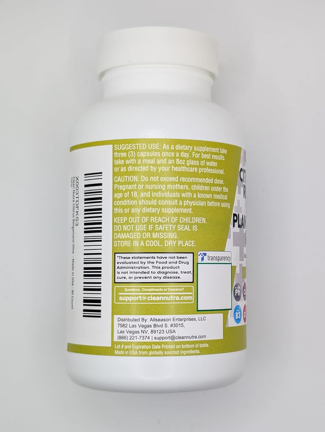 Citrus Bergamot Red Yeast Rice Capsules with Plant Sterols and Essential Nutrients