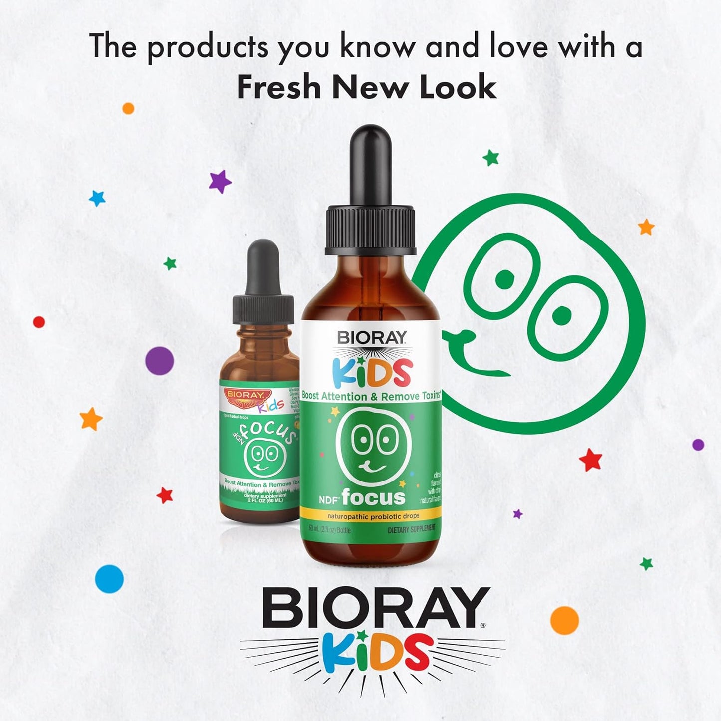 Citrus BIORAY Kids NDF Focus - 4 fl oz - Supports Cognitive Function & Energy - Non-GMO, Vegetarian, Gluten Free - 2-4 Month Supply