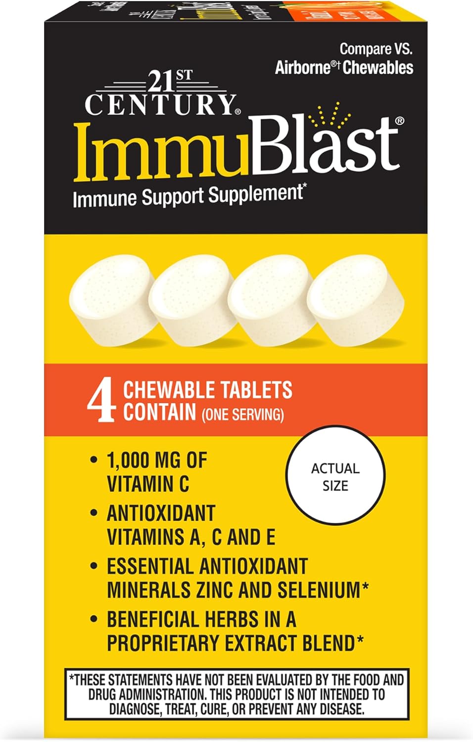 Citrus Immublast Chewable Tablets - 21st Century - 32 Count