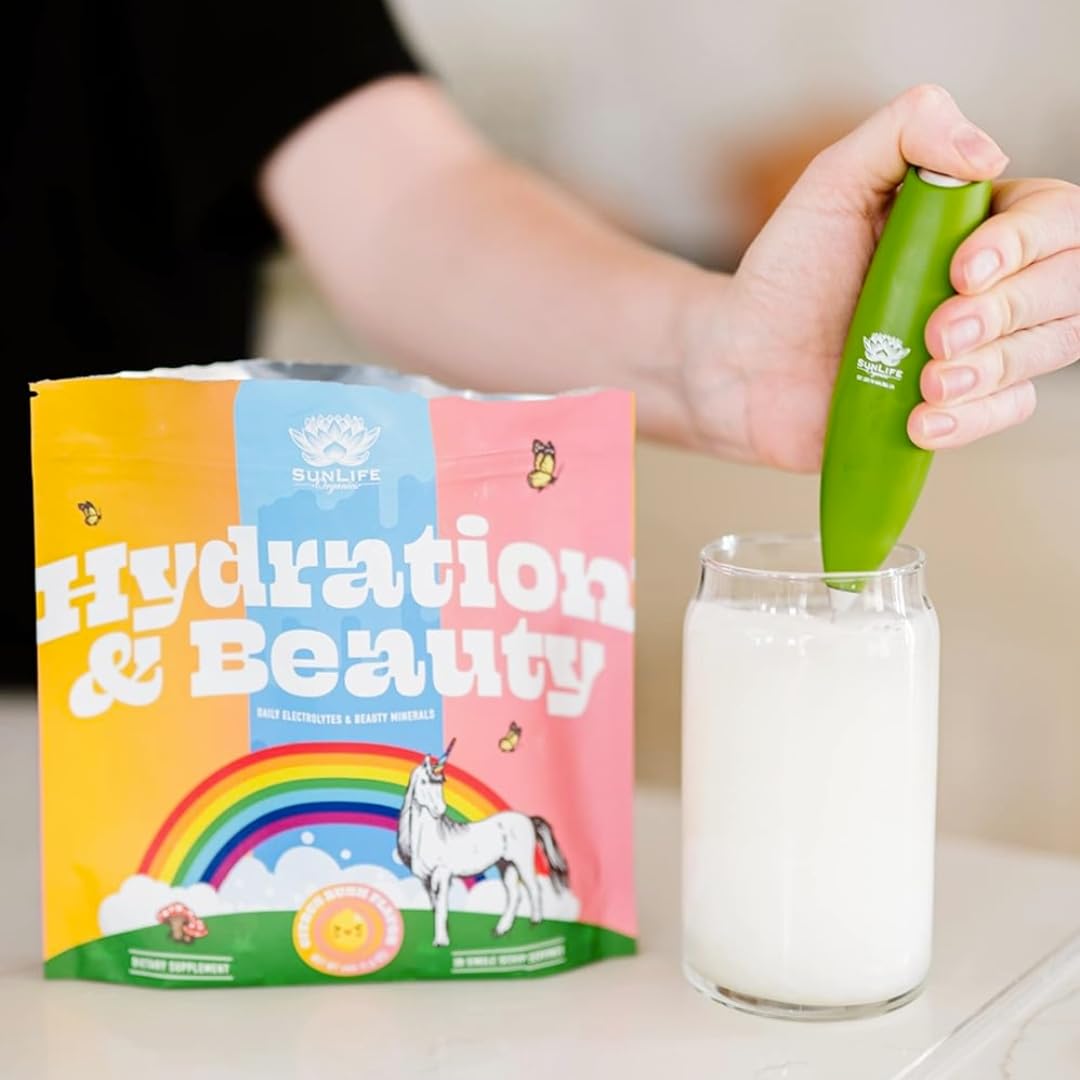 Citrus Rush Hydration & Beauty Powder - Electrolyte Drink Mix with Daily Vitamins - Magnesium, Vitamin C, Niacin - Non-GMO - 60 Servings