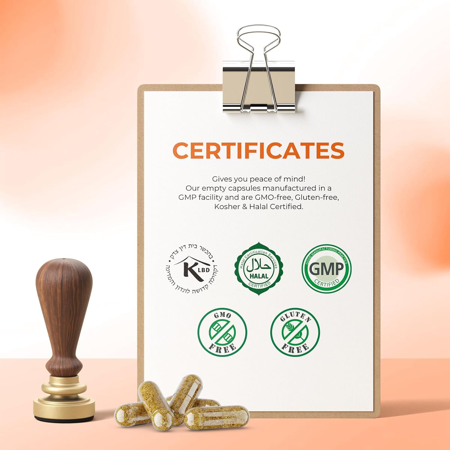 Clear Gelatin Capsules Size 1 (100 Count) with Two Miro Lab Spoons - DIY Bovine Capsule Filling Kit - Kosher & Gluten-Free