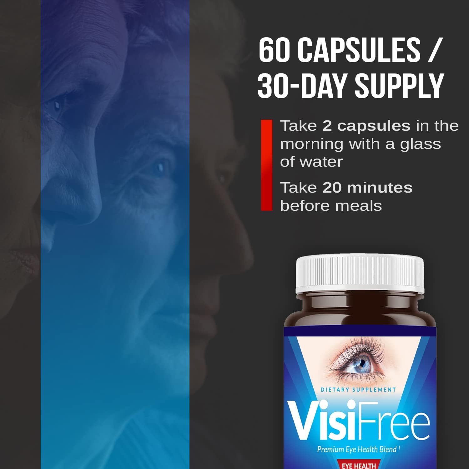 Clear Vision Eye Health Supplements - Adult Eye Capsules with Vitamins & Minerals - Improve Eyesight Naturally - 1 Pack