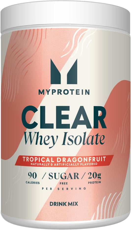 Clear Whey Isolate Protein Powder Tropical Dragonfruit Flavor - 1.1 Lb (20 Servings) with 20g Protein per Serving - BoostGo Australia