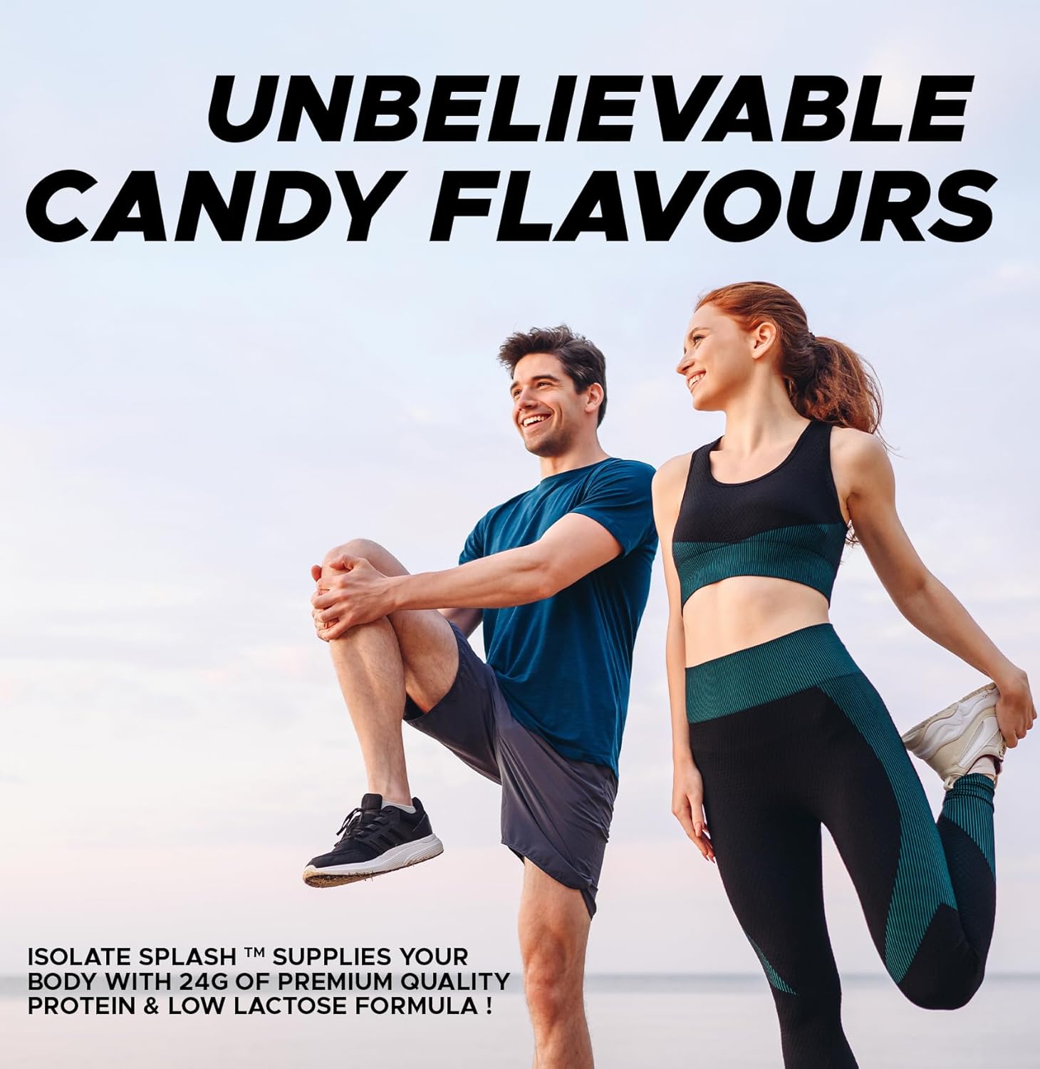 Clear Whey Protein Powder with Collagen - Candy Peach Flavour, 24g Protein Per Scoop, Zero Sugar - 817g, 23 Servings - Isolate Splash by Revolution Nutrition