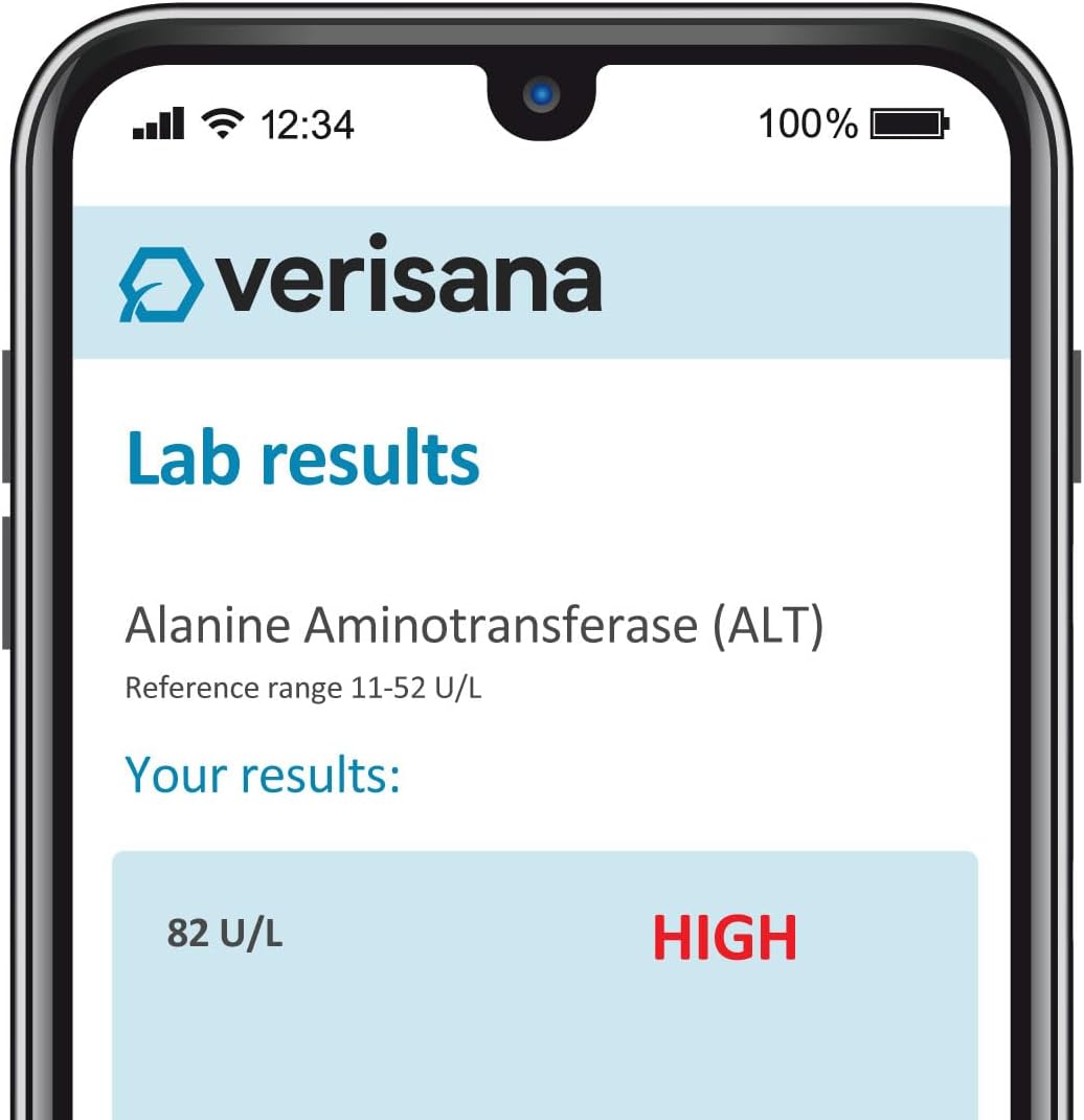 CLIA-Certified Lab Liver Health Test for Home Use - Comprehensive Analysis by Verisana - Advanced Liver Health Assessment