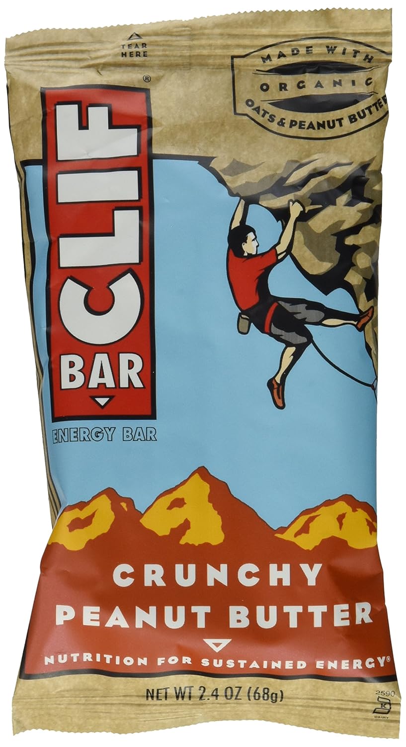Clif Bar Crunchy Peanut Butter Energy Bars, 2.40-Ounce (Pack of 12)
