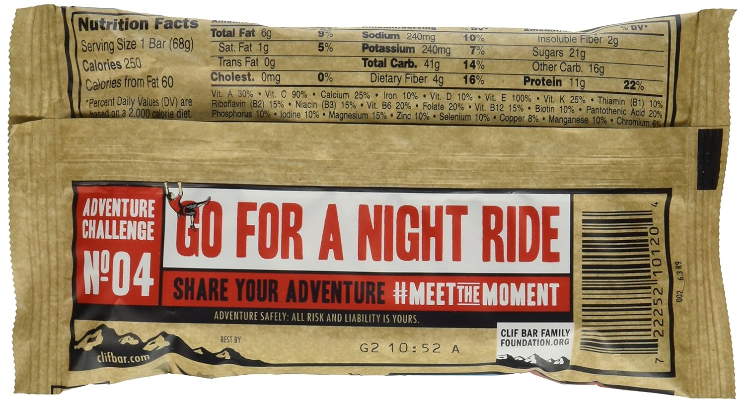 Clif Bar Crunchy Peanut Butter Energy Bars, 2.40-Ounce (Pack of 12)