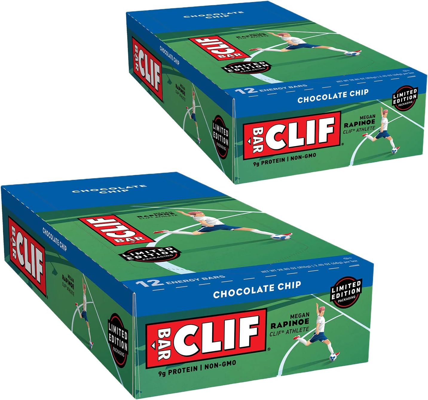 CLIF BARS Energy Bars Chocolate Chip Organic Oats Plant Based Vegetarian Kosher 2.4oz Protein Bars 24 Count, 12 Count Pack of 2