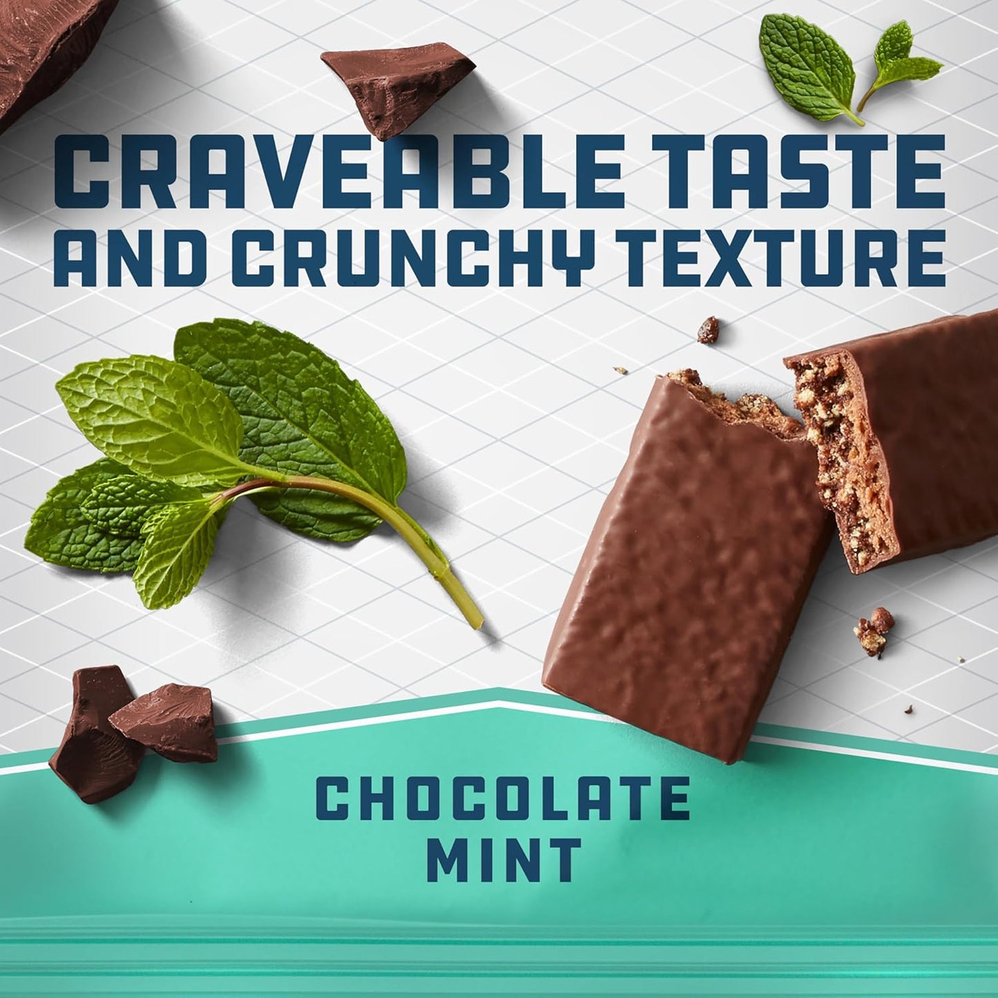 CLIF Builders Chocolate Mint Plant-Based Protein Bars 12 Pack - Gluten Free, Non-GMO, Low Glycemic - 20g Protein