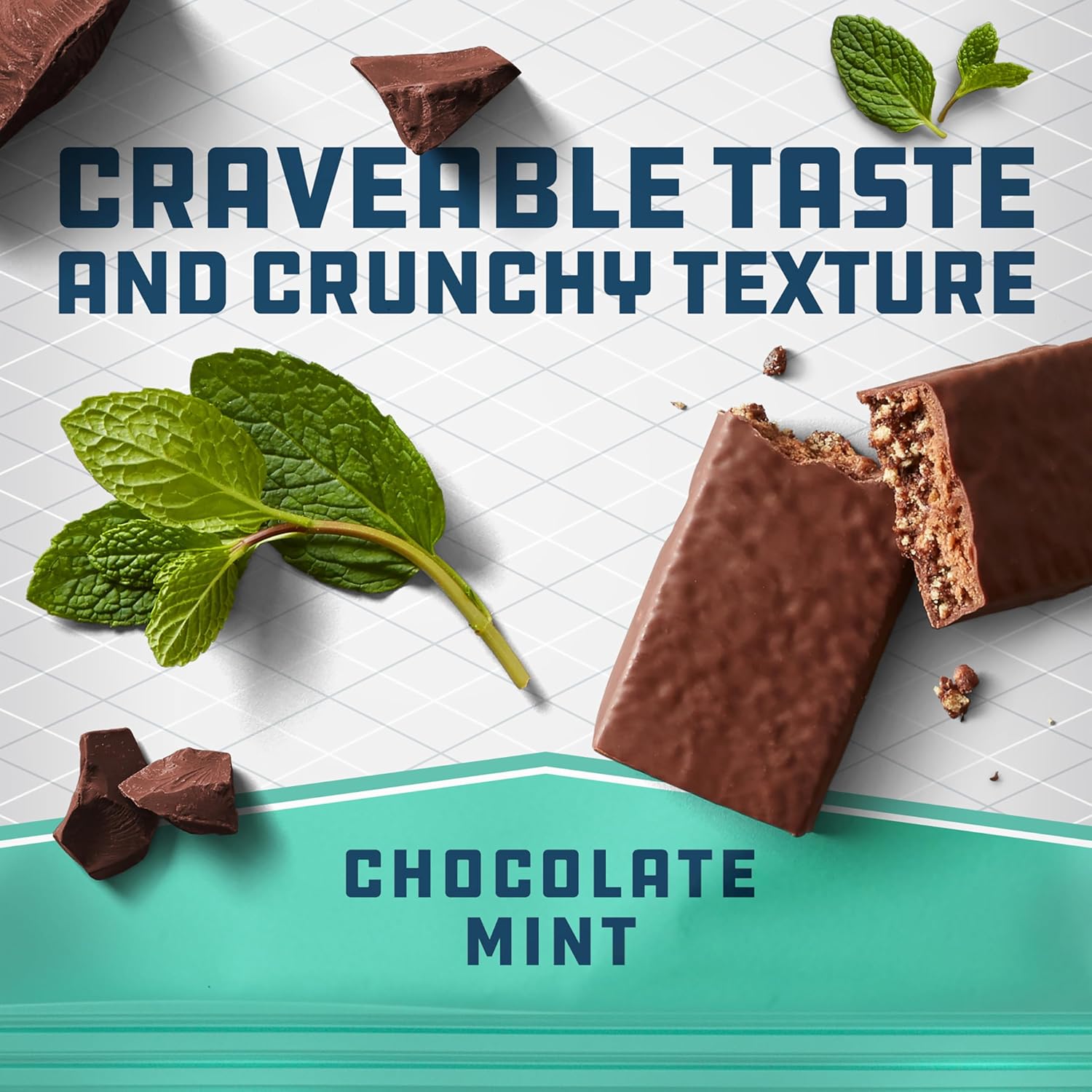 CLIF Builders Chocolate Mint Plant-Based Protein Bars 12 Pack - Gluten Free, Non-GMO, Low Glycemic - 20g Protein