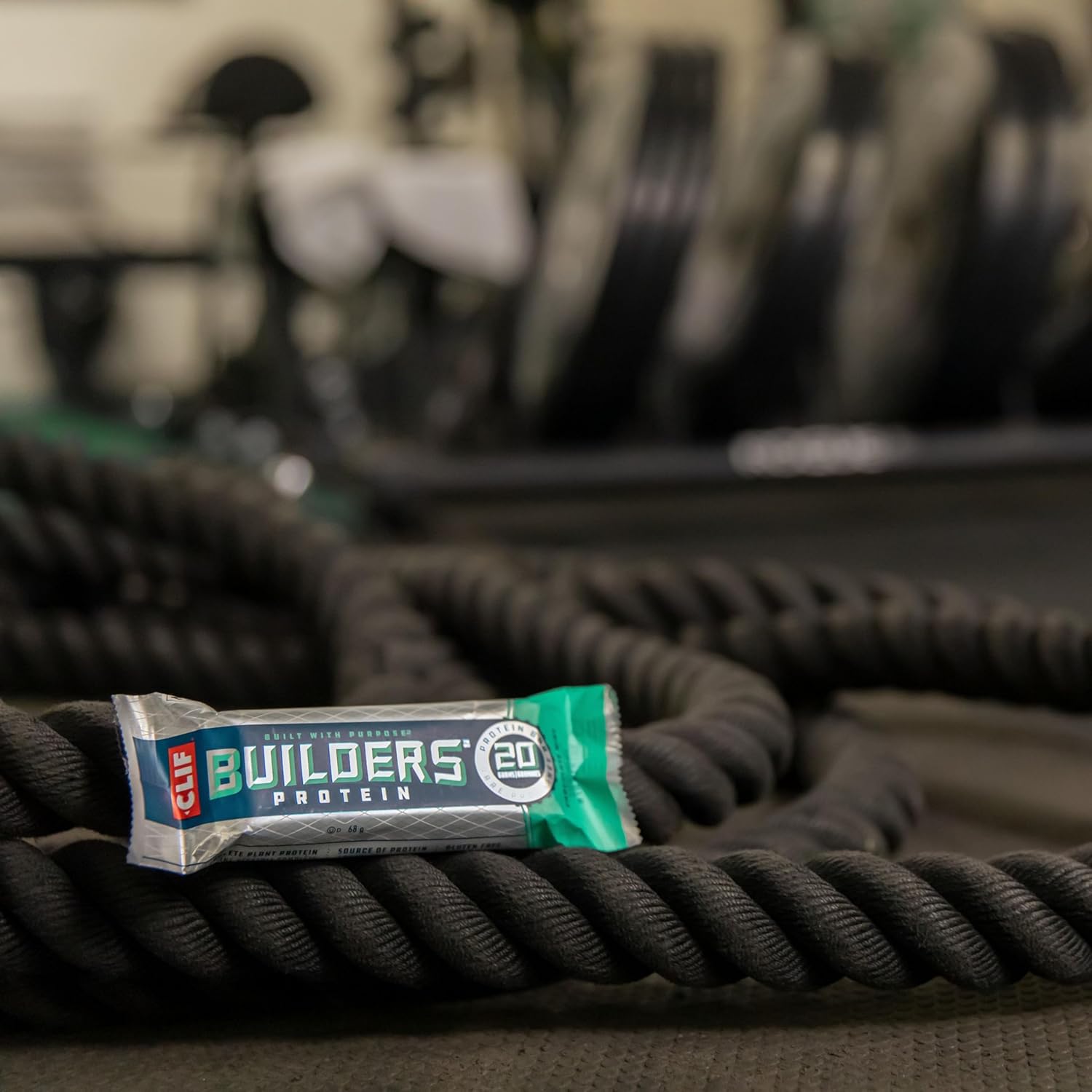 CLIF Builders Chocolate Mint Plant-Based Protein Bars 12 Pack - Gluten Free, Non-GMO, Low Glycemic - 20g Protein