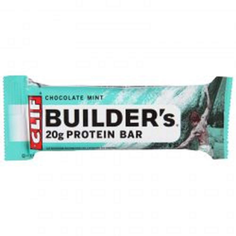 Clif Builder's Chocolate Protein Bars, 2.4 oz, 18 Bars/Box - Protein-Rich Snack for Energy Boosts