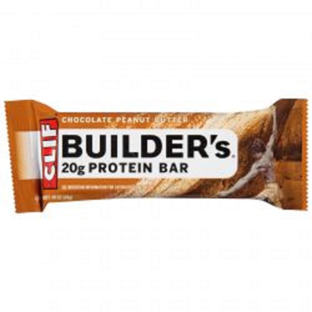 Clif Builder's Chocolate Protein Bars, 2.4 oz, 18 Bars/Box - Protein-Rich Snack for Energy Boosts