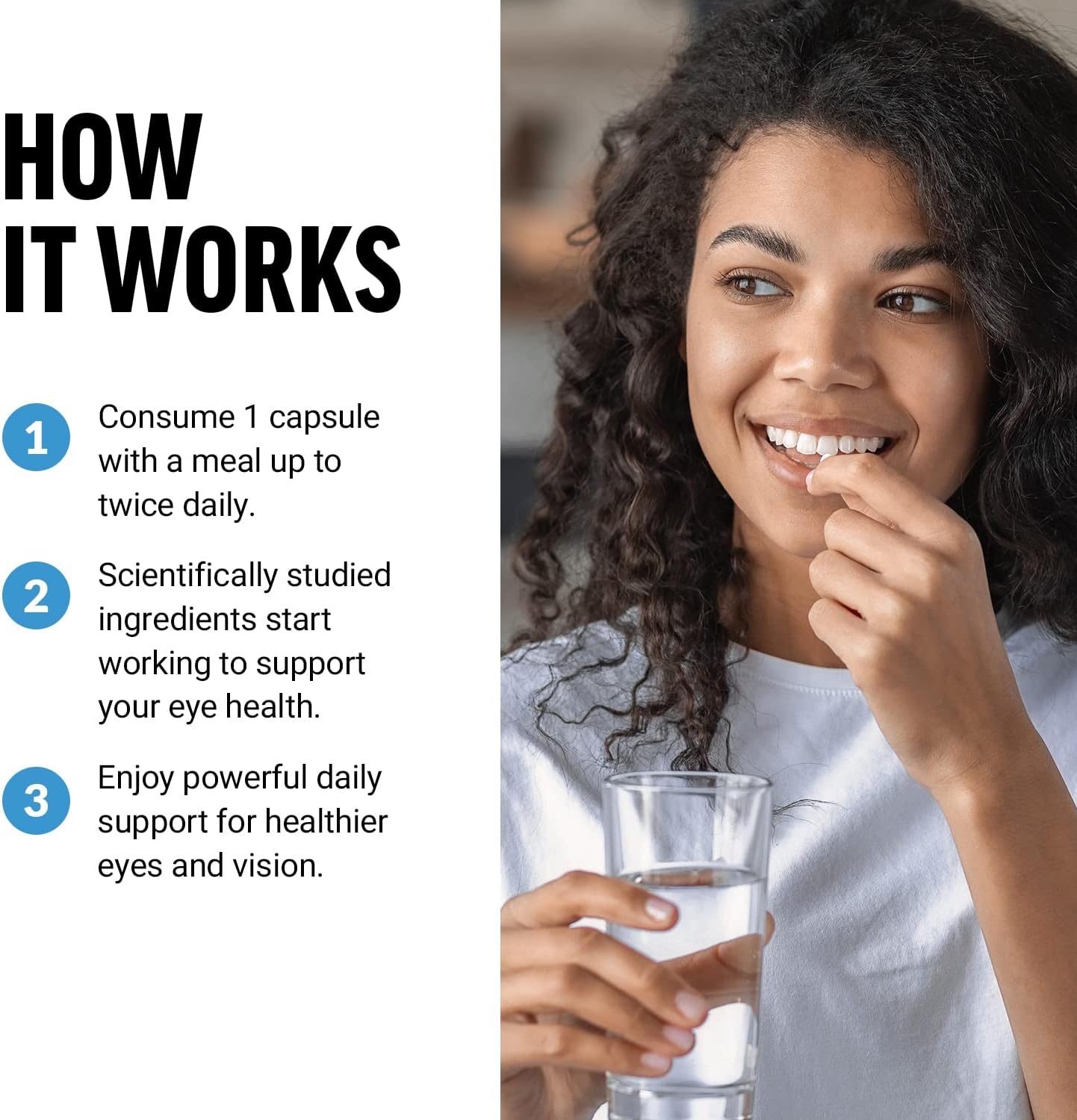 Clinical Strength Eye Vitamins with Lutein & Zeaxanthin, Eye Health Supplements for Adults, 60 Capsules, Supports Vision and Blue-Light Protection