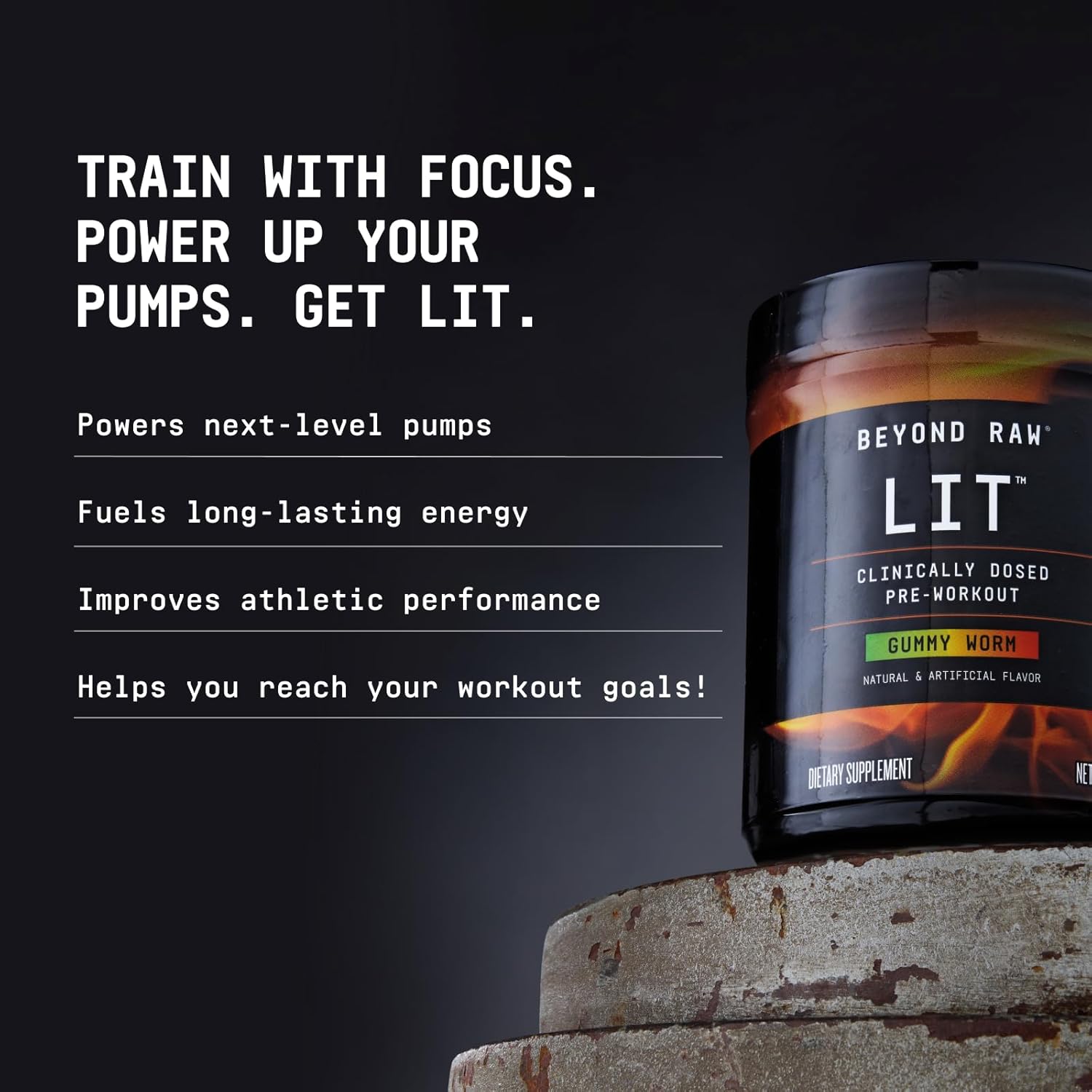 Clinically Dosed Pre-Workout Powder with Caffeine, L-Citrulline, Beta-Alanine, and Nitric Oxide - Fruit Punch Flavor - 30 Servings