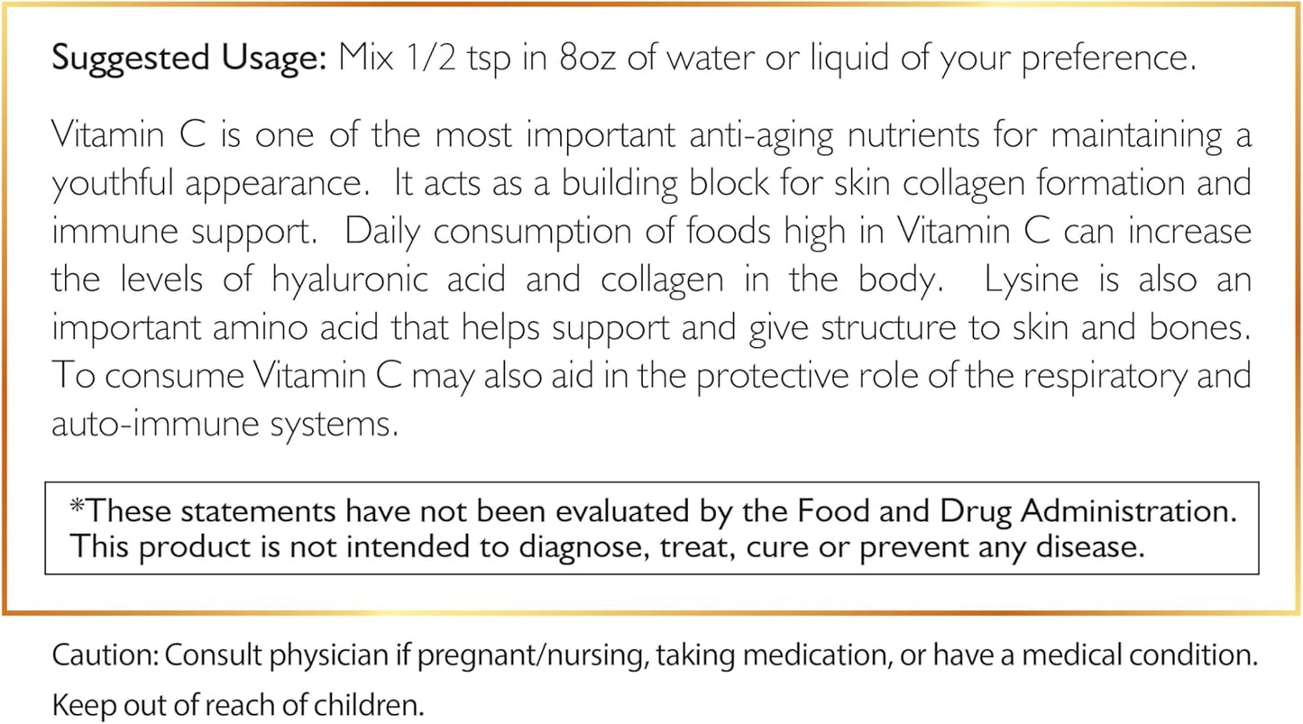 Cocó March N.M.D 1000 mg Vitamin C Powder - Collagen & Immune Support, Zinc, Bromelain, Quercetin, L-Lysine - Gluten/Dairy/Soy Free, Vegan & Keto Friendly - 10 oz.