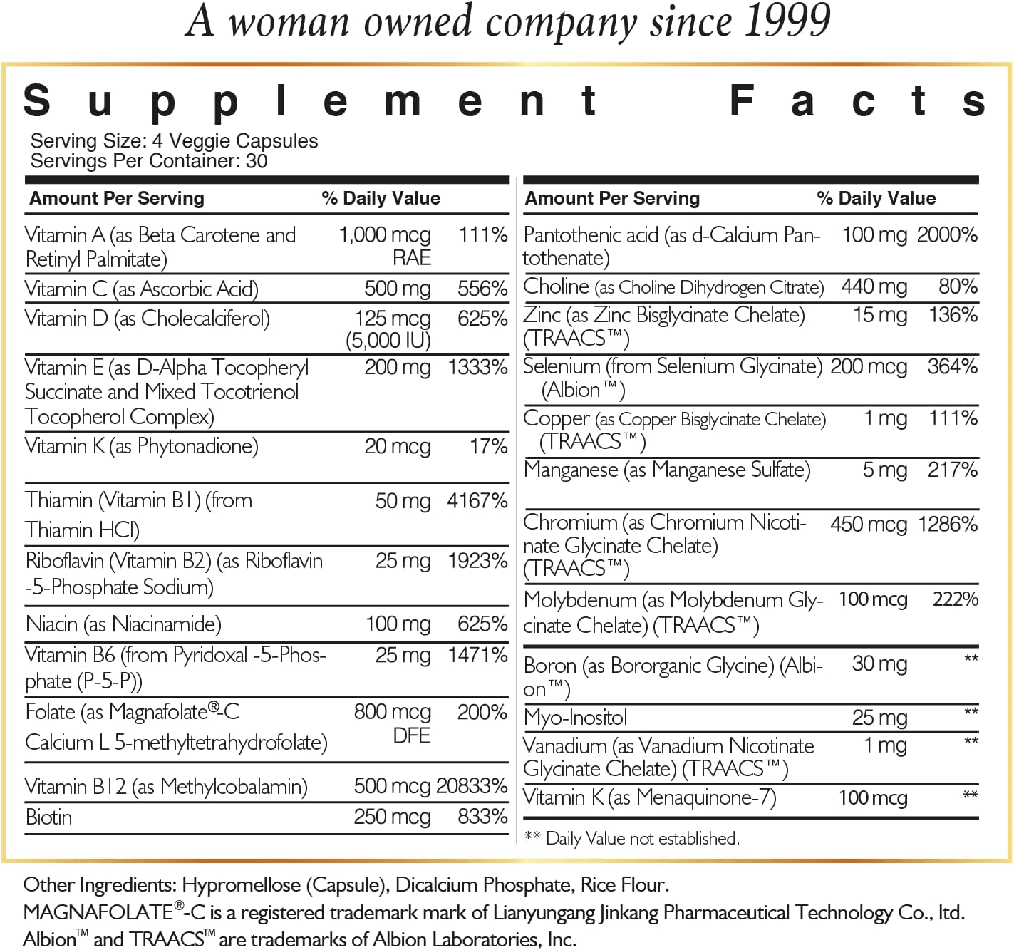Cocó March N.M.D High Potency Elixir Vita Minerals - 24 Vitamins and Minerals - 120 Capsules, Gluten-Free, Dairy-Free, Keto-Friendly