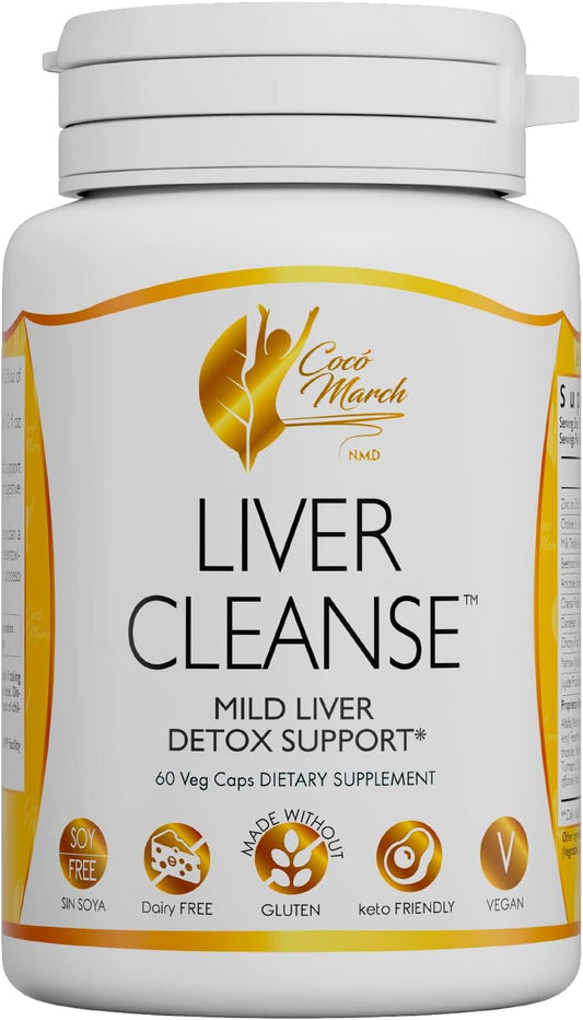 Cocó March N.M.D Liver Cleanse Capsules - Plant-Based Liver Support for Digestive Health - Gluten-Free, Soy-Free, Dairy-Free - Vegan, Keto-Friendly, 60 Capsules