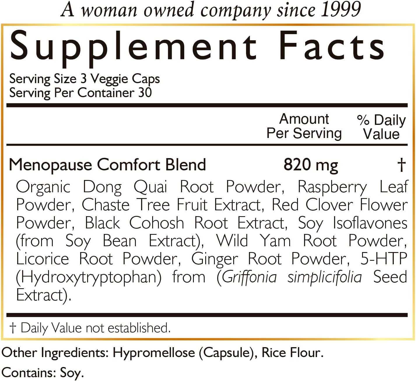 Cocó March N.M.D Menopause Comfort Fast Relief - 90 Veggie Caps, Dairy Free, Gluten Free, Vegan, GMO Free