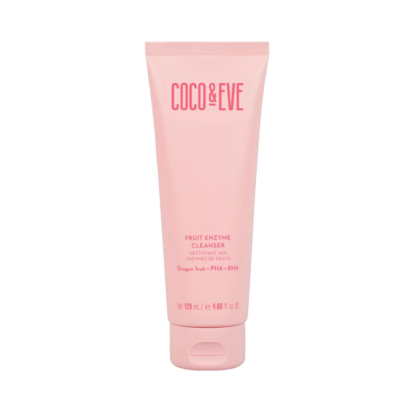 Coco & Eve Fruit Enzyme Cleanser - Gentle Water-Based Cleanser for Radiant Skin. Refines Pores, Exfoliates, and Hydrates with BHA, Prebiotic, Papaya Enzyme & Vitamin E (4.06 fl oz)