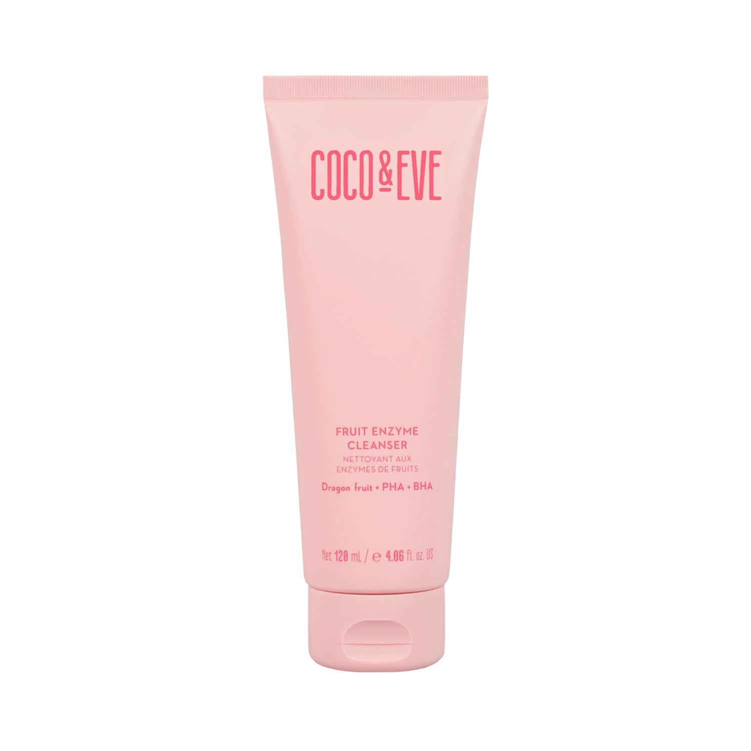 Coco & Eve Fruit Enzyme Cleanser - Gentle Water-Based Cleanser for Radiant Skin. Refines Pores, Exfoliates, and Hydrates with BHA, Prebiotic, Papaya Enzyme & Vitamin E (4.06 fl oz)