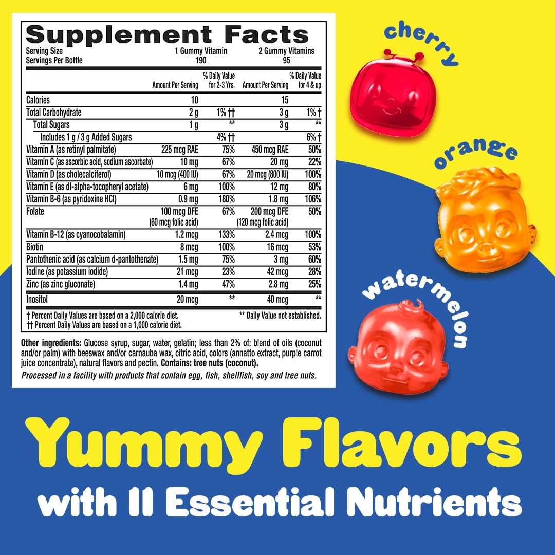 CoComelon Daily Gummy Multivitamin for Kids - 190 Gummies