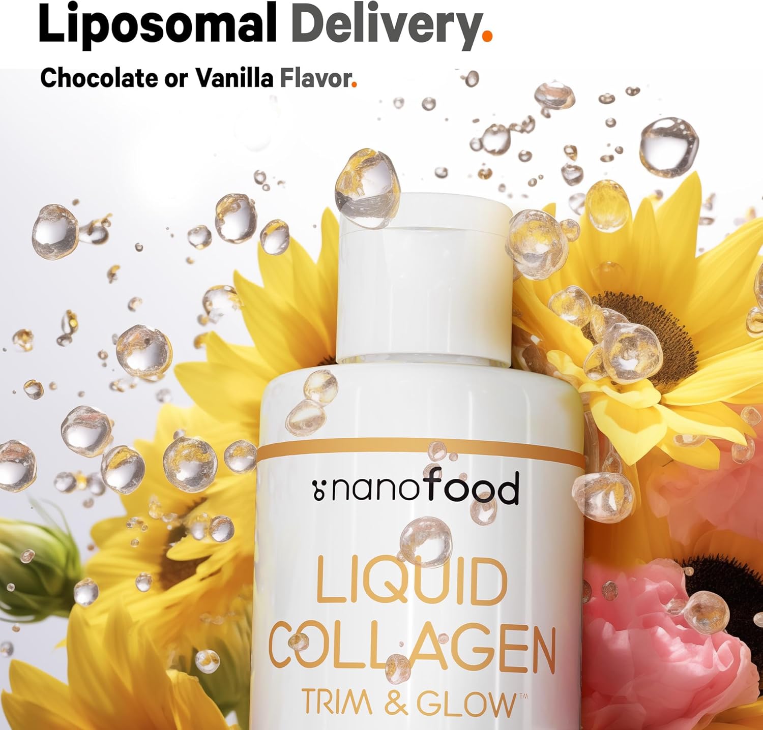 Codeage Vanilla Liquid Collagen Supplement with CLA, Hyaluronic Acid, Vitamin E - Beauty Trim & Glow Peptides - 15.22 fl oz