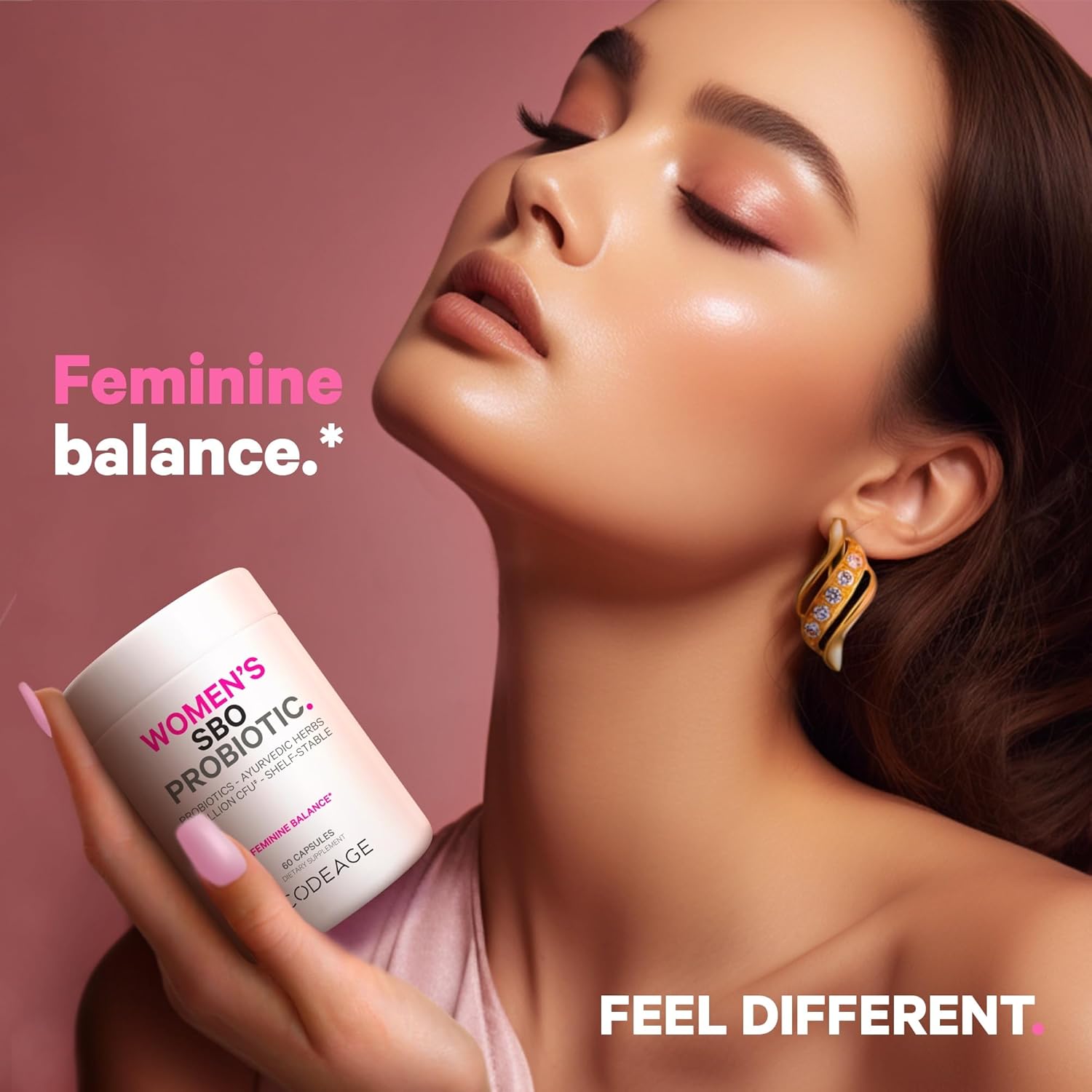 Codeage Women's Probiotics Supplement - 50 Billion CFUs - SBO Probiotics & Prebiotics - Cranberries - Feminine Health - Fermented Botanical Blend - Vegan & Non-GMO - 2 Pack