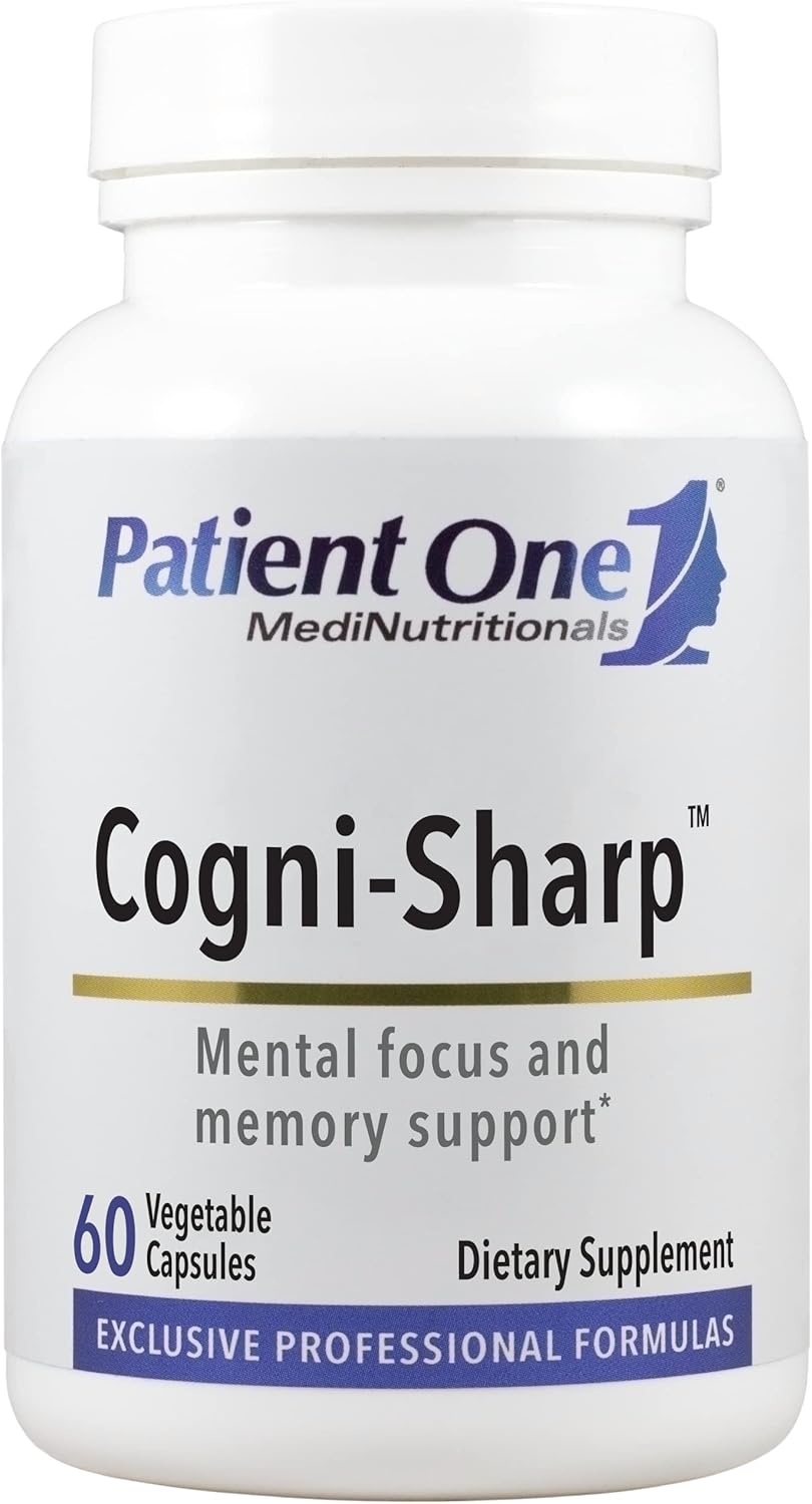Cogni-Sharp Supplement for Cognition, Focus, and Mental Clarity - 60 Capsules with Gingko, Lion's Mane, Bacopa