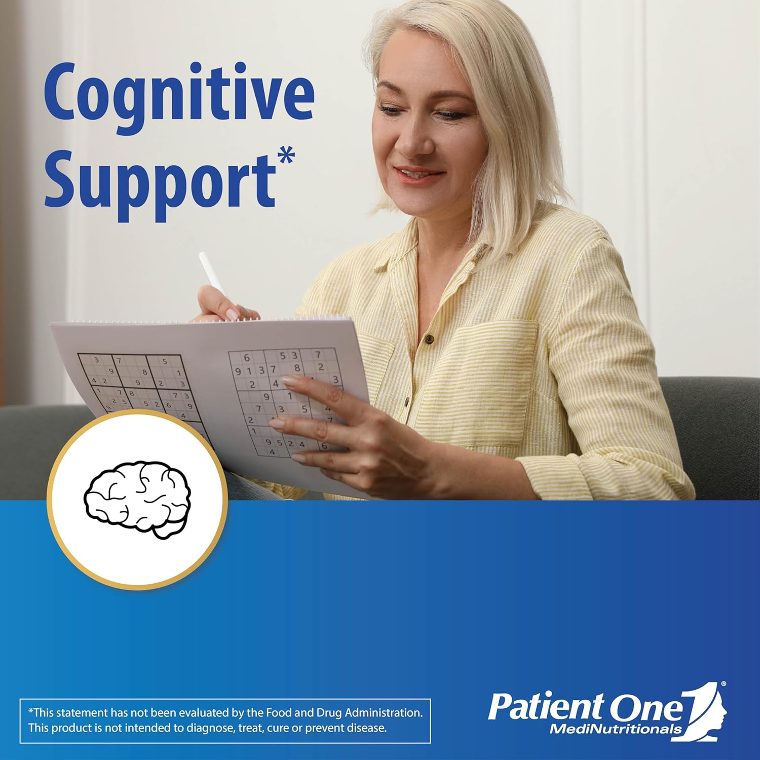 Cogni-Sharp Supplement for Cognition, Focus, and Mental Clarity - 60 Capsules with Gingko, Lion's Mane, Bacopa