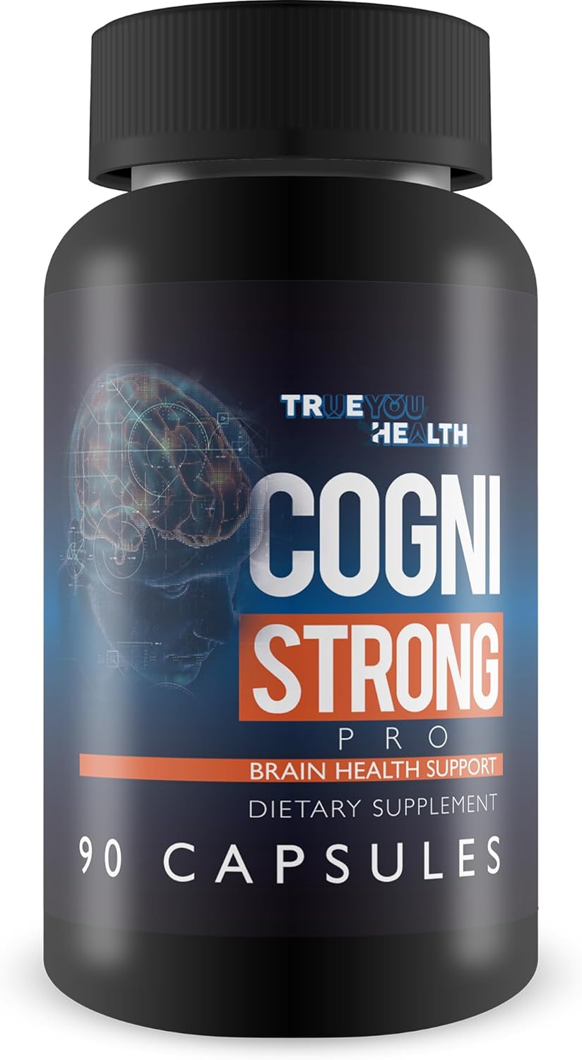 Cogni Strong Pro Brain Supplement with Ginseng, Turmeric, Green Tea & Vitamin D - Memory, Focus, Clarity, Mood - Nootropic Booster for Adults - BoostGo Australia